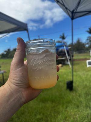 Fresh squeezed lemonade with locally foraged guava syrup!