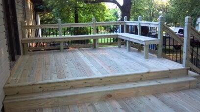 Deck with Benches Built in Nice