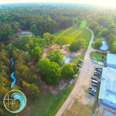 A beautiful drone view of the camp done by a friend of the camp.