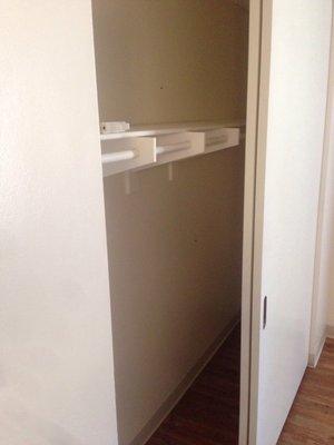 Closet for bigger room. About 10-12' long