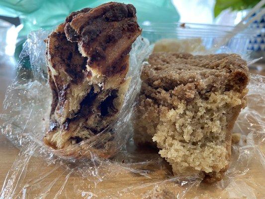 Jewish Cake (left) & Gluten-free Coffee Cake (right)