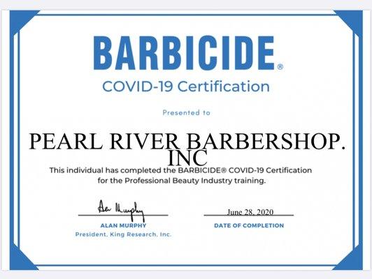 You are COVID-19 free in our barber shop