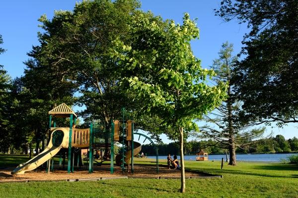 Kid's play area is new and clean.