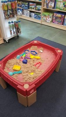 Sand box and toys