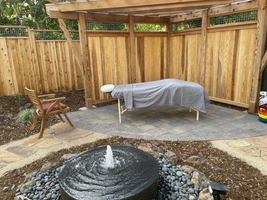 Offering outdoor sessions at your own home