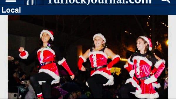 Dancers at the Turlock Downtown CHRISTMAS Parade!