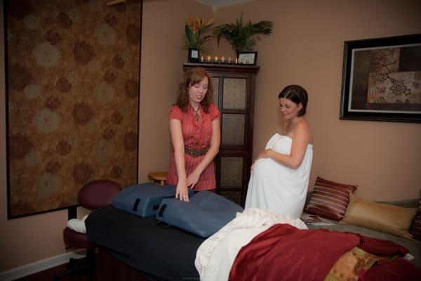 Pregnancy Massage is comfortable with The Body Cushion System™ www.premospa.com