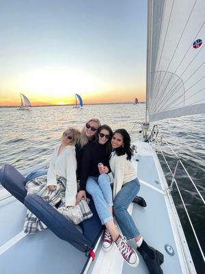 Girls Night Out enjoying a private sailing adventure in Baltimore