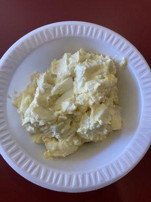 Potato Salad. Nice and creamy. Love that they put eggs in it.