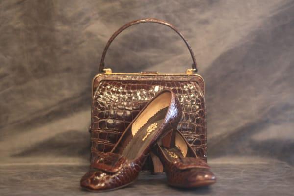 Genuine Alligator Heels and Purse