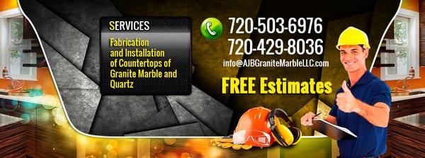 Countertops 
 Monday to Friday
 
 Free Estimates 
 Emergency Services
 Professional Services
 We Have licensed and Insured