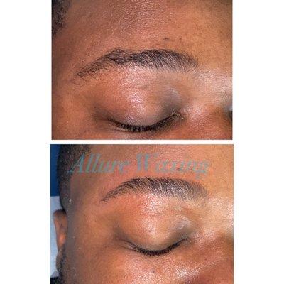 Men's brows need love too! Brow clean up doesn't remove to much, just gives a clean look shape-up look.