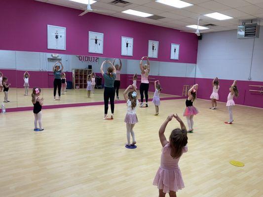 Pre Ballet and Rhythm class for 3-5 year old dancers.