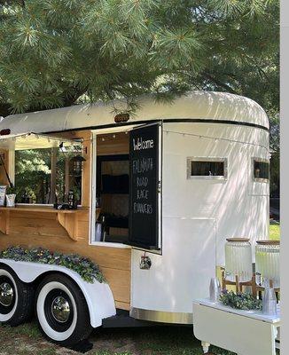 Drinkn' about it Mobile bar is a 1981 horse trailer beautifully restored into a luxury mobile bartending service. We service all of MA