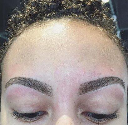 Brow Wax & Tint. Lasts up to 10 days depending on skin type.