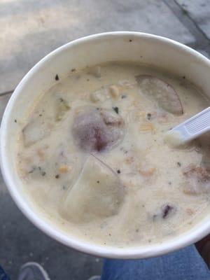 Loved the hot perfect clam chowder