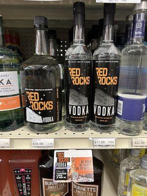 They have the new Red Rocks Vodka now!  Oh man it's so smooth and delicious. My new go to