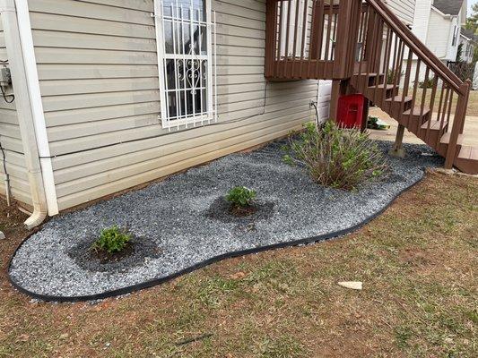 Mini Slate Rock Installation and Plant Installation