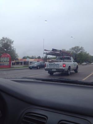 This truck almost crashed into us and didn't say sorry or anything and then proceeded to flip us off when we honked at them.