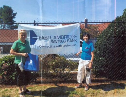 Banking Center Manager Linda Bolduc at the 5th Annual fundraiser for Belmont S.P.O.R.T. Eric Habelow golf tournament.