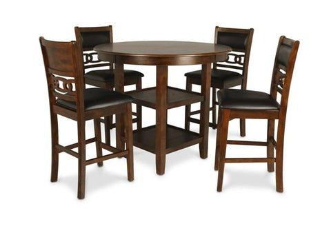 5 pc brown ctr-height dinette set.