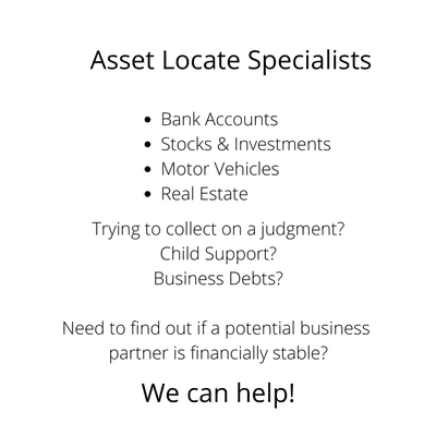 Various asset locate services available in all 50 states!