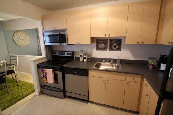 Our kitchens ALL feature stainless steel appliances.