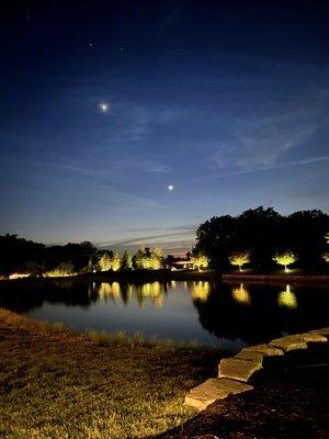 Moonlight over Pond