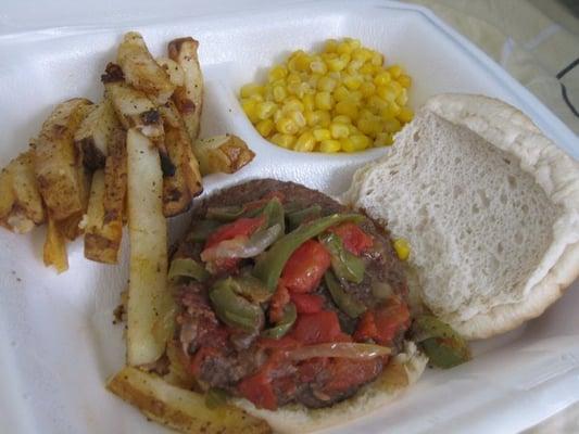 macedonian hamburger w/ fries