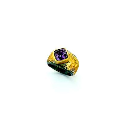 Stardust ring featuring amethyst.