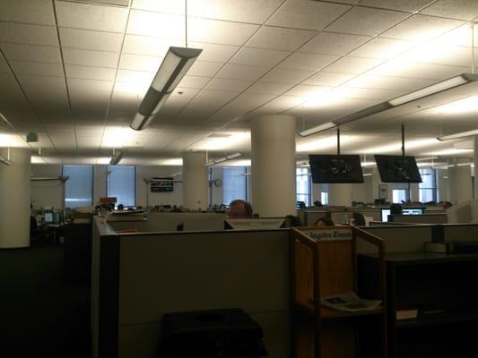 One of the newsrooms in the LA Times