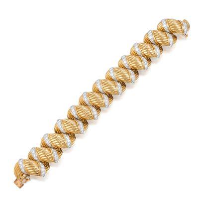 Van Cleef & Arpels Gold & Diamond Bracelet, Circa 1970.