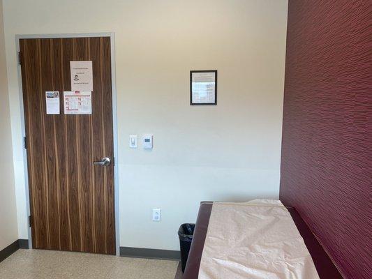 Very basic patient room