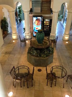 1st floor Foyer area for people to relax and get refreshments and snacks. It even has a lending library!