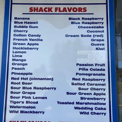 syrup flavors... we have a few sugar free as well!