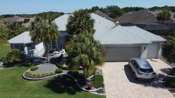 A full shingle re-roof.