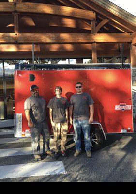 Alen and the crew working in Lake Tahoe.