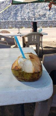 Stop by El mirador to enjoy the viwes of Sea of Cortez while sipping on a chilked coconut. Life's good! Get out and ride.