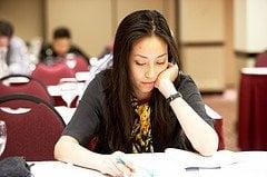 A student in a GMAT prep course in Irvine