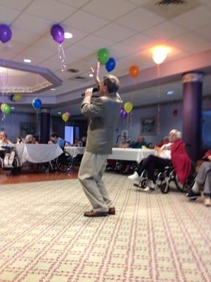 Celebrating "grandparents day" with our Gran and enjoying their party with live entertainment   Nice job :)