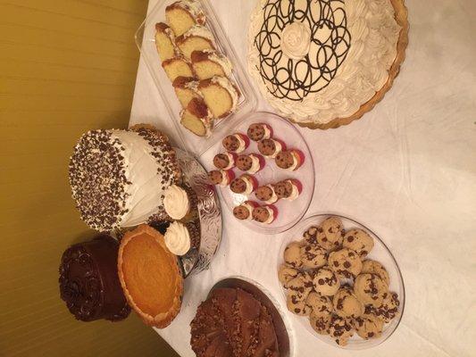 Assorted dessert table