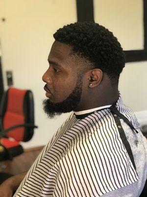 Temp fade with beard trim