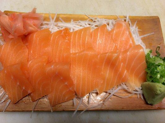 salmon sashimi