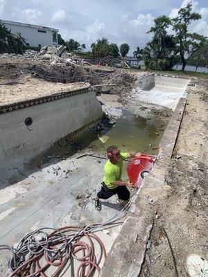 Using out concrete saw in Delray Beach, FL