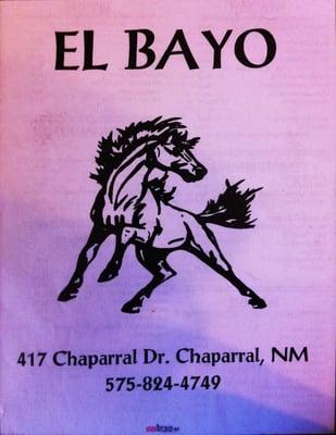 El Bayo's Menu Cover