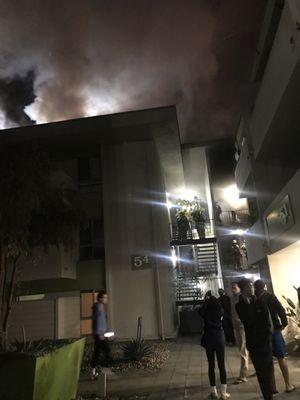 Fire in Bldg 54. Some apartments were looted afterwards because we have a negligent manager who won't provide security.