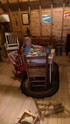 Play in Grandma's Attic, a hands-on exploration area for kids of all ages to touch and learn about history.