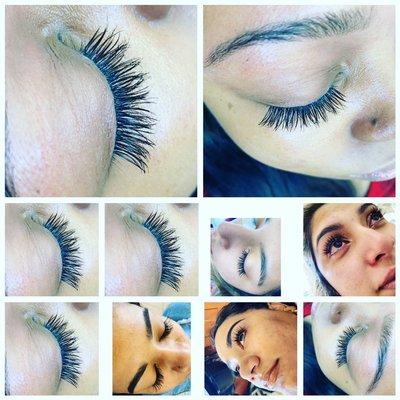 Single lashes done @pretty eyebrow threading & henna