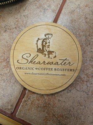 Wooden coasters for Shearwater