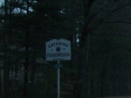 Entering Foxborough (Foxboro) at the Wrentham line.